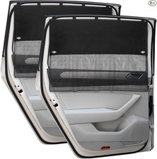 Window Shades, 2 Pcs Half Blackout  Half See-Through Magnetic- Rear Window