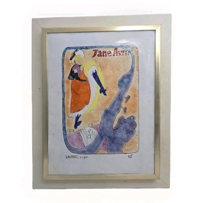 Henri de Toulouse Lautrec 1893 Lithograph Poster Jane Avril  Double Metal Frame
