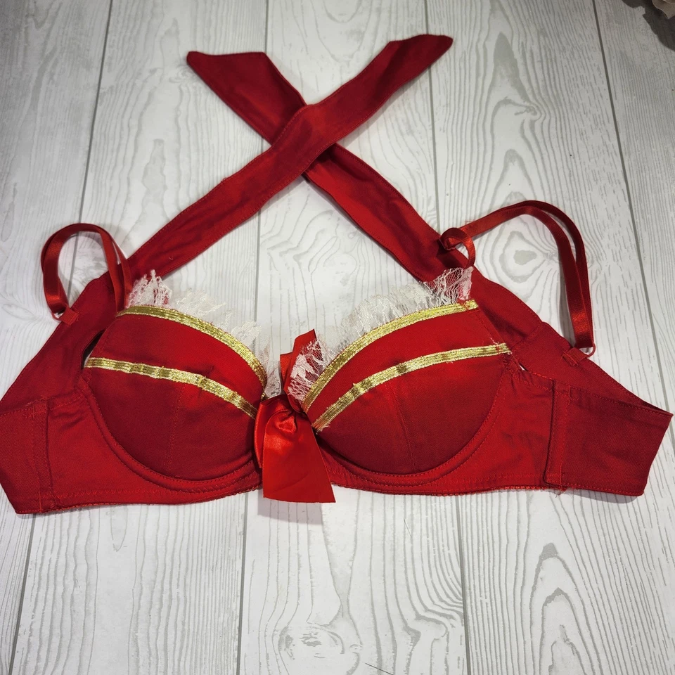 Vintage Leg Avenue Sexy Pirate Costume INCOMPLETE Size S/M Used Red Gold - Image 2 of 4