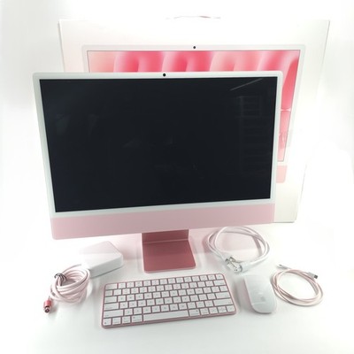 2024 Apple iMac 24'' M4 8 Core 4.5GHz 16GB RAM 256GB SSD Pink w/ box, Mint
