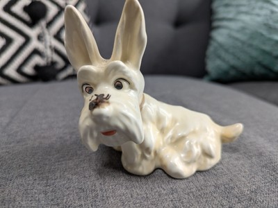 Vintage 50er Jahre, Goebel Scottish Terrier Scottie Westie Hund, keine Fliege auf der Nase. 