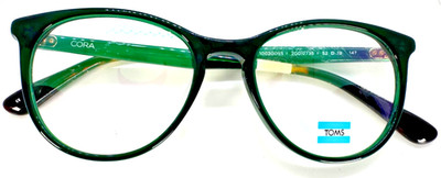 Toms eyeglasses Cora Forest translucent green 52 eye acetate woman trendy shape