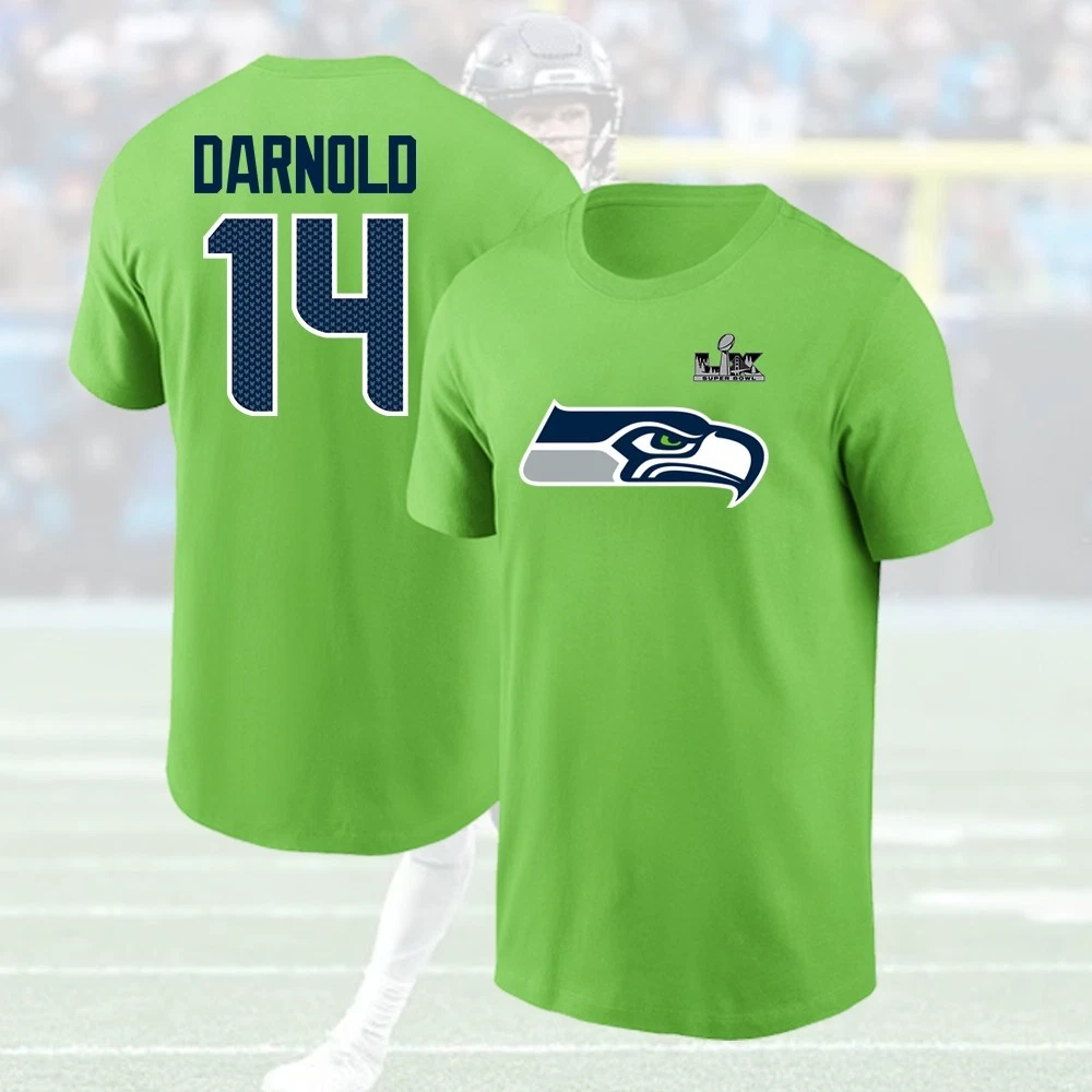 Sam Darnold #14 Seattle Seahawkss Super B.owl LX Player Name & Number S-5XL