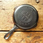 Vintage GRISWOLD Cast Iron SKILLET Frying Pan # 3 LARGE BLOCK LOGO - Ironspoon