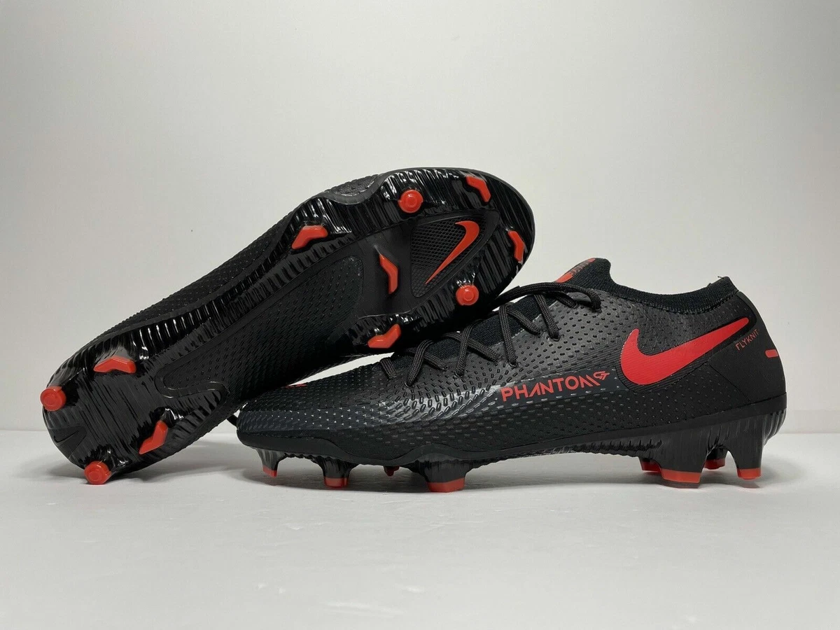 Nike Phantom GT Pro FG CK8451 060 Flyknit Soccer Cleats Men 8 Women 9.5 Black