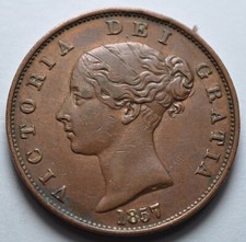 Great Britain 1857 Victoria Penny Pence Britanniar