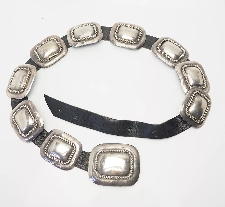 Concho Belt 111- Sterling Silver -Navajo Made