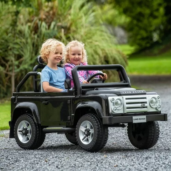 Moderno Kids Land Rover Defender 12V Electric Ride-On Car Parental Remote —