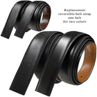 Reversible Belt Strap Replacement Genuine Leather Dress Belt Strap, 30. 32. 35mm