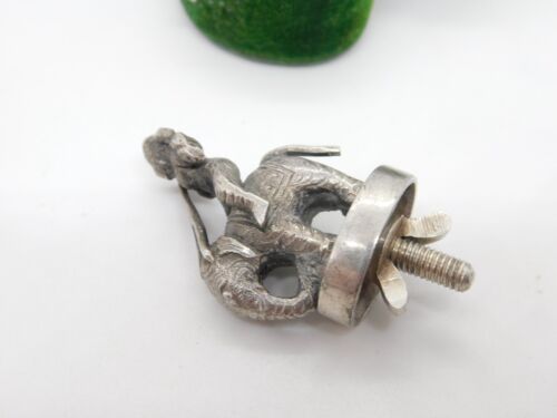 Victorian Cast Sterling Silver Kutch Figure Riding Elephant Teapot Finial Antiqu - Picture 4 of 4