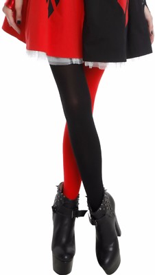 RED AND BLACK TIGHTS FOR HARLEY QUINN COSPLAY / COSTUME | eBay RED AND BLACK TIGHTS FOR HARLEY QUINN COSPLAY / COSTUME | eBay