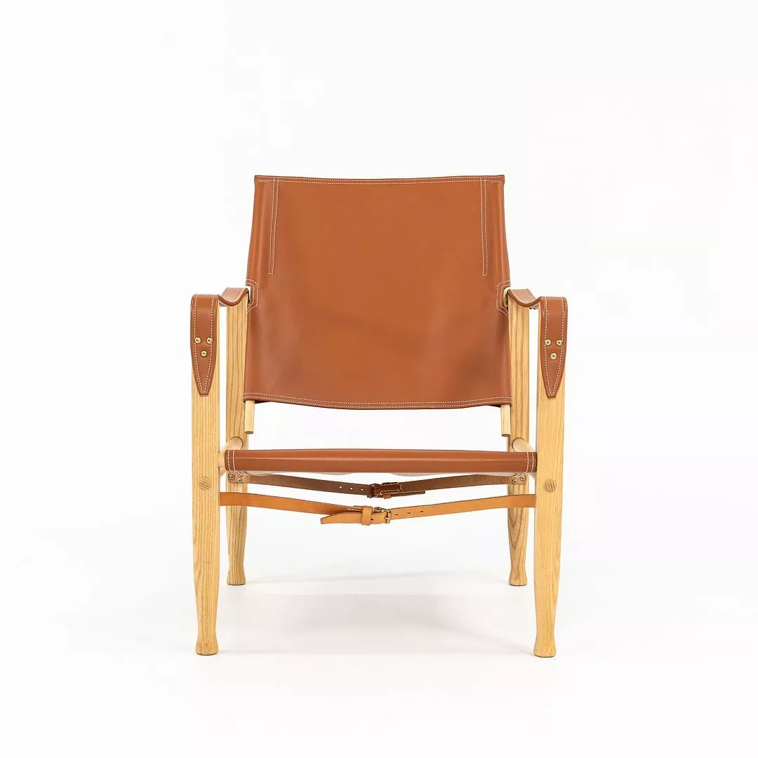 2021 Carl Hansen KK47000 Safari Chair by Kaare Klint in Cognac