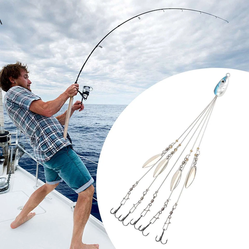 Зонт Алабама Rig 4 лезвия 5 рук Алабама Rig бас рыболовная приманка приманка инструмент лот - Изображение 2 из 4