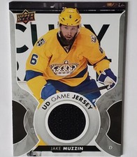JAKE MUZZIN 2017-18 Upper Deck Series 1 Hockey UD Game Used Jersey #GJ-CA