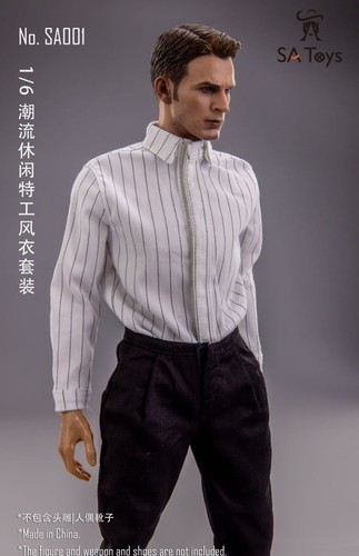 SA Toys SA001 1/6 Trendy Casual Agent Trench Coat Set Model F 12" Action Figure - Picture 11 of 19
