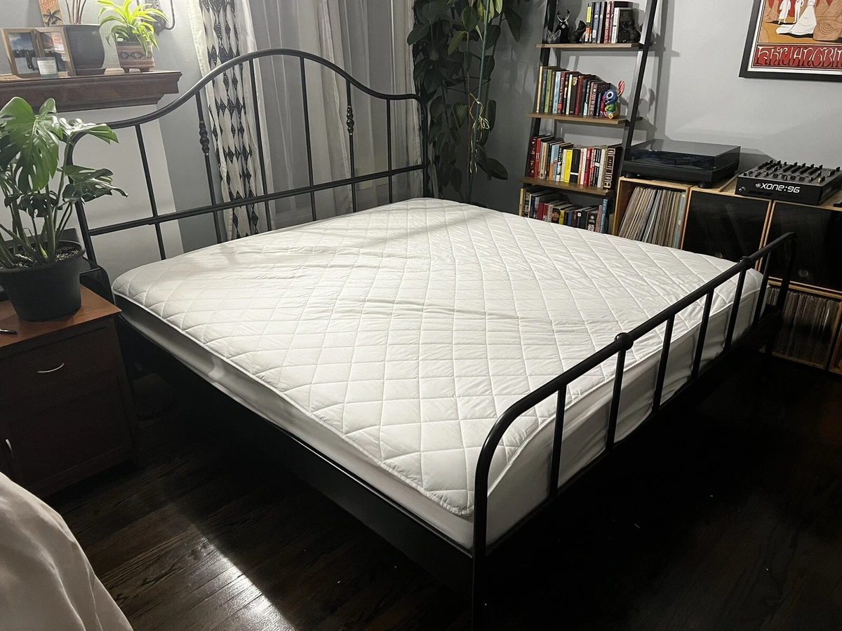 King Sized Bed Frame and Mattress Comes with Down Mattress Topper local pickup