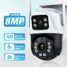 Dual Lens 360º Wifi Camera Wireless Outdoor Human Detection Video Surveillance