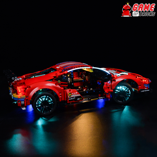 Light Kit for Ferrari 488 GTE AF Corse #51 Compatible with LEGO 42125 (Remote) - Picture 8 of 12
