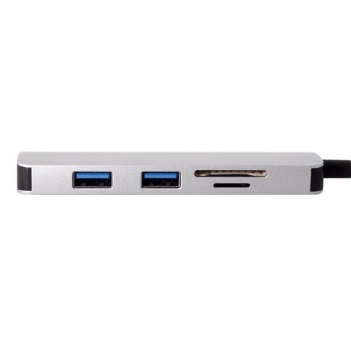 USB 3.1 Type-C USB-C a HDMI + doppio hub 3.0 e lettore di schede SD TF per PC portatile - Foto 9 di 9