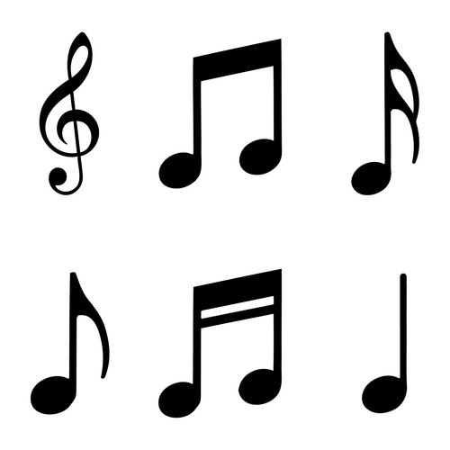 Small Ka Note 6 Small music notes Vinyl decals phone case laptop car stickers | eBay