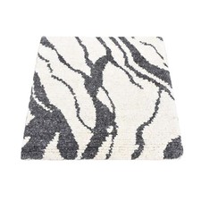 3' x 3' Black Tone on Tone Modern Design Wool Hand Knotted Rug R80753
