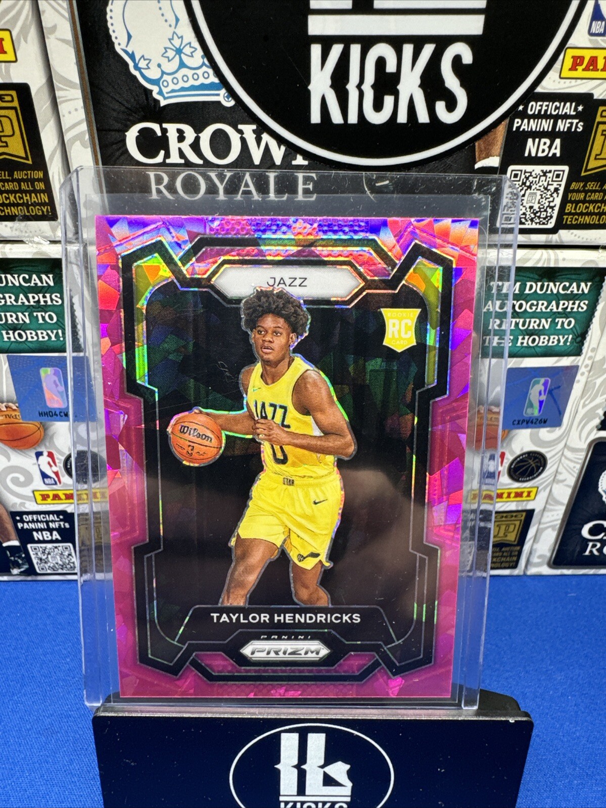 2023-24 Panini Prizm - Pink Ice Prizm #161 Taylor Hendricks (RC)