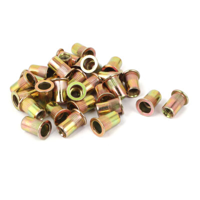 5/16inch-18flach Head Stift Mutter, Einsatz Bronze Ton 30Stück