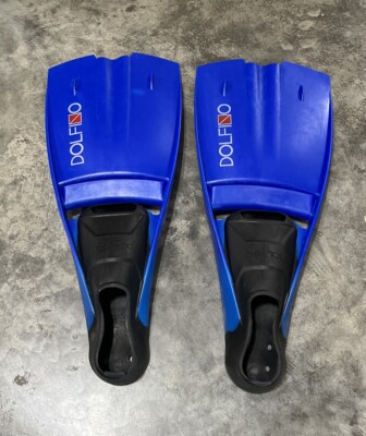 DOLFINO Marina Dive Gear Scuba Fins Flippers Blue Small 4-6