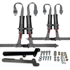 KRX 1000 SILVER 4 Point Harness with Mounting Brackets (2 Seat)-Sold as a Pair
