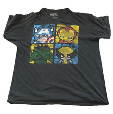 Marvel Men s L Black Regular Fit Short Sleeve...