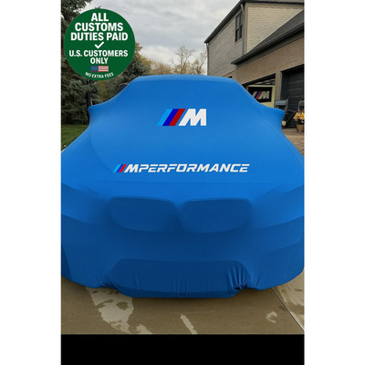 Premium Custom Indoor Blue Car Cover Kompatibel mit BMW M Serie Staub Winddicht
