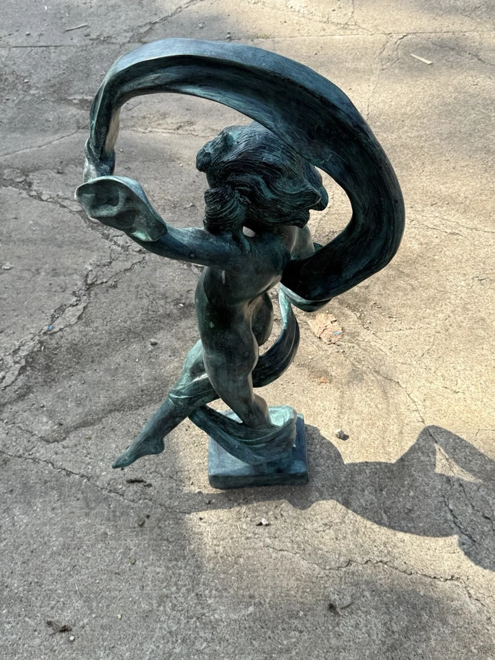 Design Toscano Girl of The Wind Bronze Garden Statue - Image 3 of 4