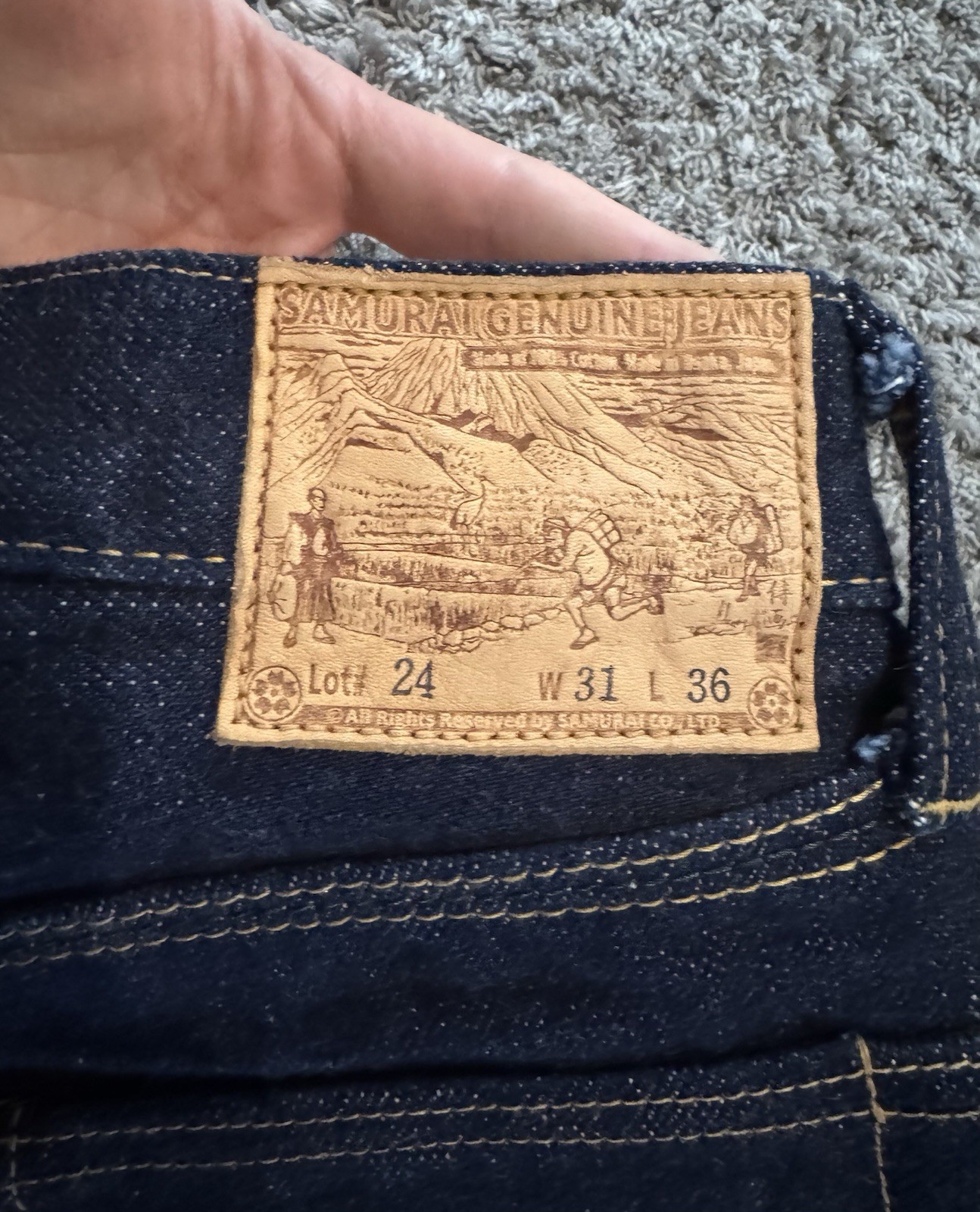 Samurai Jeans S003jp Yamato 21OZ Selvedge Denim Slim Indigo One Wash 31/36