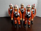 VINTAGE KENNER STAR WARS 1979 LUKE X WING PILOT LOT OF 5 FIGURES PLEASE READ