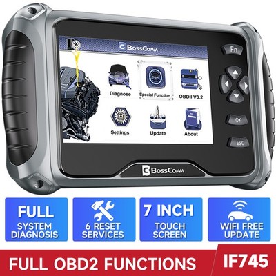 All Systems Car Code Reader Scan Tool with 6 Resets ABS Bleeding OBD2 Diagnostic