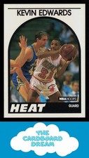 Kevin Edwards 1989-90 Hoops #41 Rookie Miami Heat Basketball Card. rookie card picture