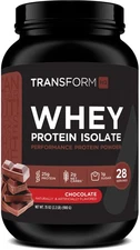 TransformHQ Whey Protein Isolate 28 Servings Chocolate - Perform - Gluten Fre...