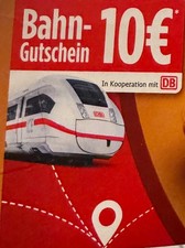 1 bis 5x DB Gutschein 10 Euro Deutsche Bahn bis 01.12.2026