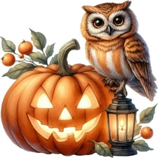 30 Custom Halloween Night Owl Personalized Address Labels