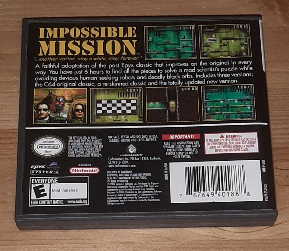 Impossible Mission (Nintendo DS) Complete with Manual, Very Good Condition - Image 2 of 4