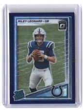 Riley Leonard Rookie 2025 Donruss Optic Rated Rookies Preview Blue Scope