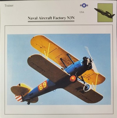 N3N Naval Aircraft Factory Picture Vtg Original Aircraft Info Collector Card   
