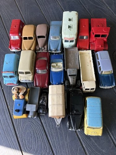 F Job Lot of  Various Original Vintage Dinky Corgi Commercials & Cars. Good Lot