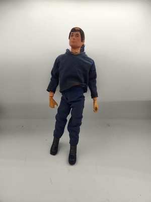 Vintage Hasbro 1964 GI Joe Action Figure - Flocked Brown Hair - Blue Eyes -Scar
