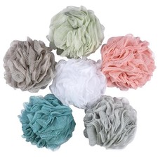 6 Pcs Shower Pouf 60g Bath Loofah Shower Sponge Loofahs Exfoliating Mesh Puff