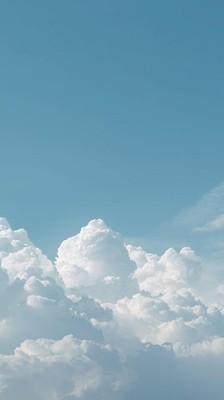 Soft Cloud Sky Blue Aesthetic Wallpaper Digital Download