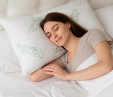 Queen Size Rayon Derived from Bamboo Pillow for Sleeping, Cooling Shredded Me...