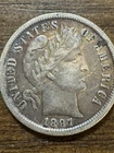 1897 Barber Dime 90% Silver