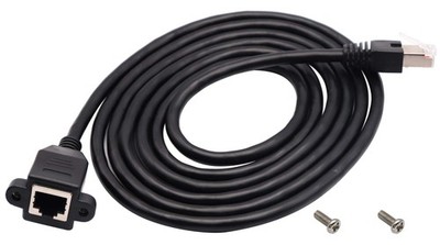 RJ45 Network Ethernet Cable Female To Male Cat 6 Shielded Extension 2M/6ft