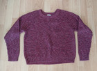 H&M Pullover Baumwollmischung weinrot meliert Gr. M/L Raglanärmel